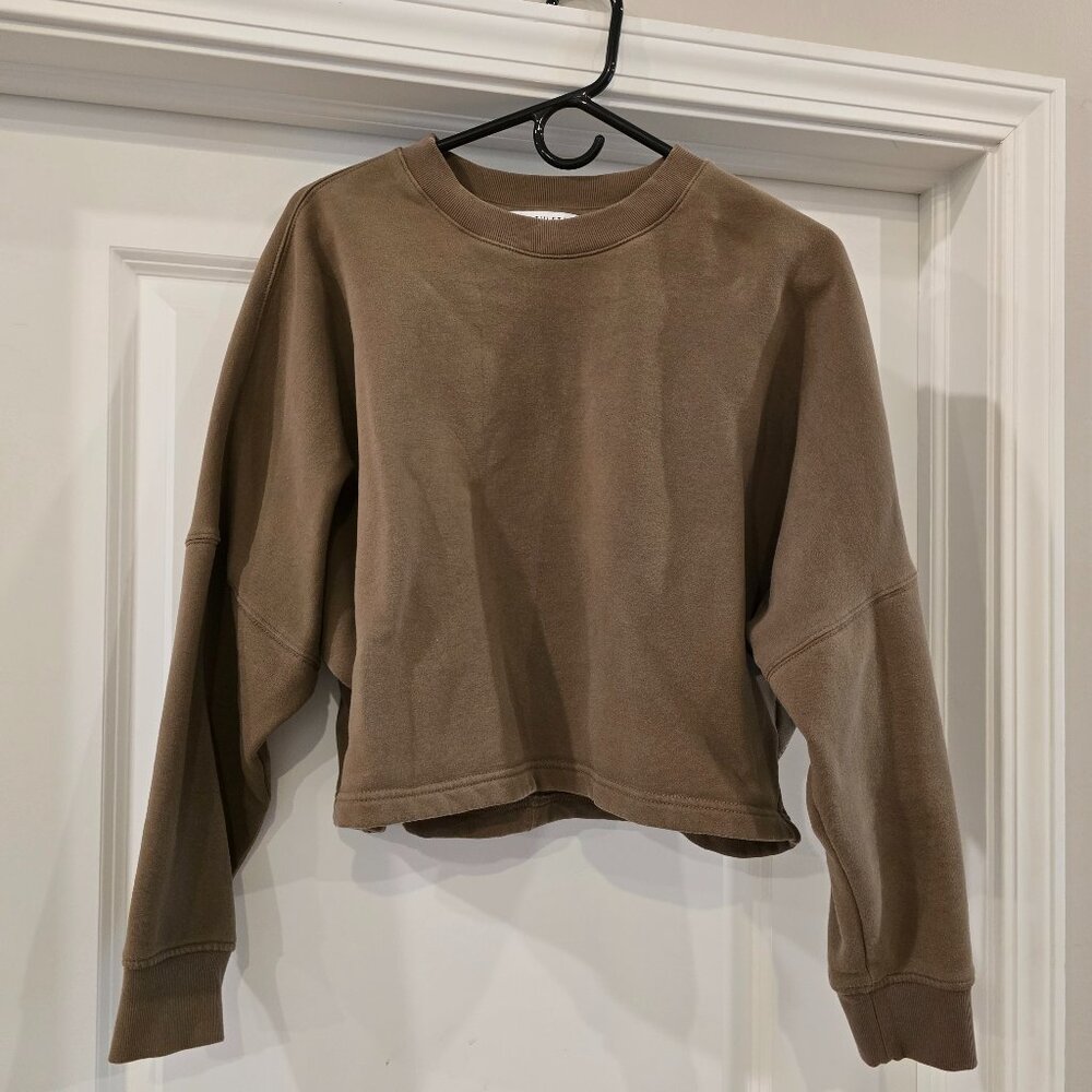 Athleta Forever Fleece Dolman Crop Sweatshirt